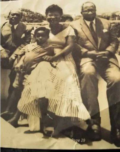 Little Akufo-Addo poses with his mother, Adeline Akufo-Addo