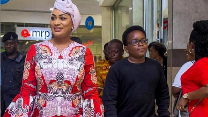 Bawumia's son with his mom Samira