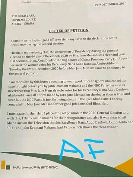 akua donkor petition