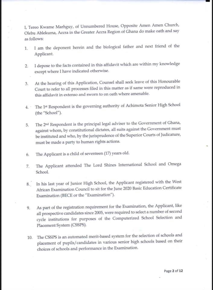 rastafarian student sues achimota school
