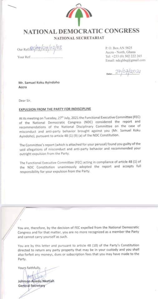 anyidoho ndc expulsion letter 1
