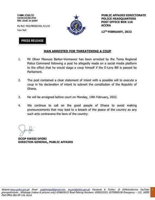 FixTheCountry's Oliver Barker arrested