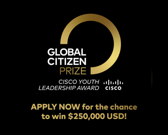 Global Citizen Prize Cisco Youth Leadership Award